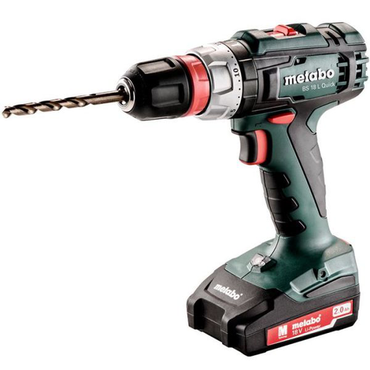 Metabo BS 18 L Quick Porakone-ruuvinväännin sis. akun ja laturin