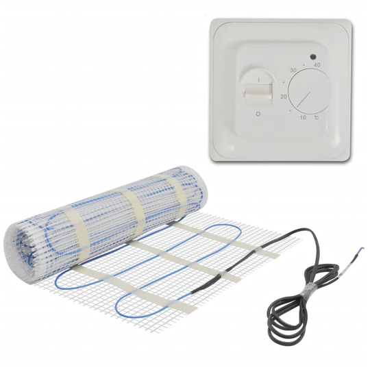 2 m² Lattian Alle Tuleva Lämmitysmatto 200 W/m² Twin Termostaattti