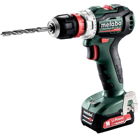 Metabo PowerMaxx BS 12 BL Q Porakone-ruuvinväännin sis. akun ja laturin