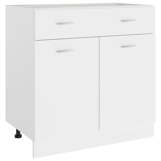 vidaXL Alalipastokaappi valkoinen 80x46x81,5 cm lastulevy