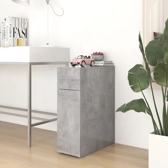 vidaXL Apteekkarinkaappi betoninharmaa 20x45,5x60 cm lastulevy