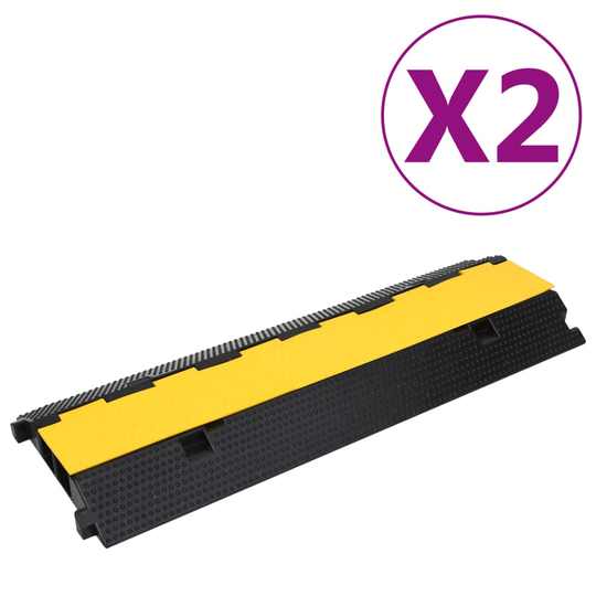 vidaXL Kaapelisuojat 2 kourulla 2 kpl 100 cm kumi