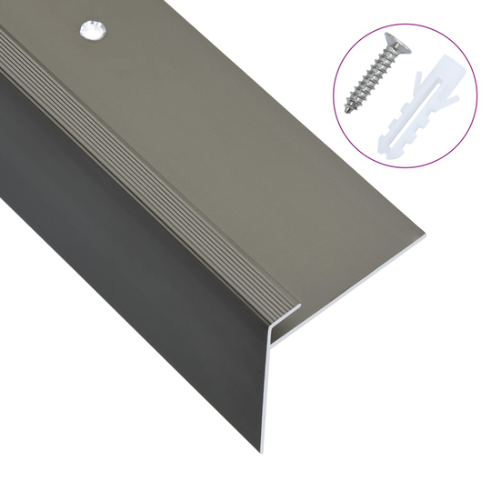 vidaXL F-muotoiset portaikon suojukset 15 kpl alumiini 134 cm ruskea
