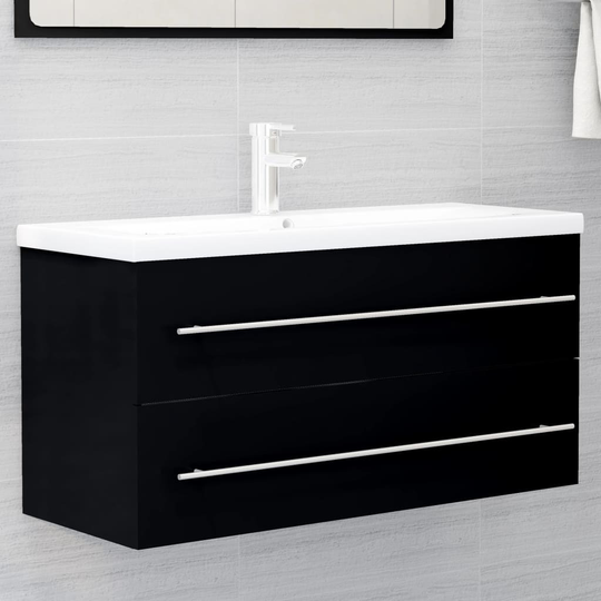 vidaXL Allaskaappi musta 100x38,5x48 cm lastulevy