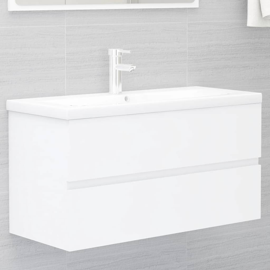 vidaXL Allaskaappi valkoinen 90x38,5x45 cm lastulevy