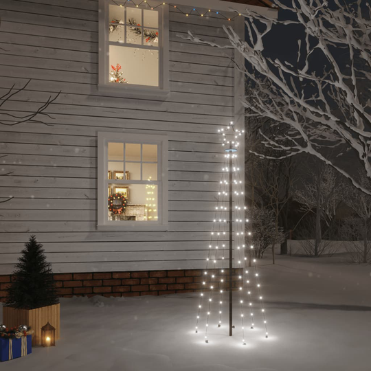 vidaXL Joulukuusi piikillä 108 kylmän valkoista LED-valoa 180 cm