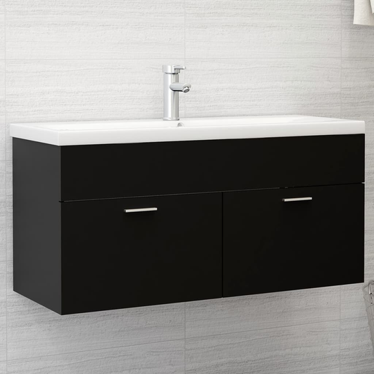 vidaXL Allaskaappi musta 100x38,5x46 cm lastulevy