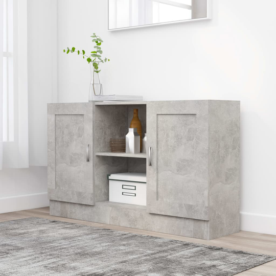 vidaXL Senkki betoninharmaa 120x30,5x70 cm lastulevy