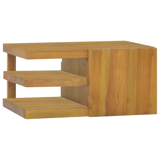 vidaXL Seinäkiinnitettävä kylpyhuoneen kaappi 60x45x30 cm täysi tiikki