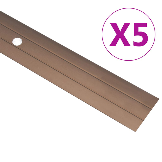 vidaXL Peitelistat 5 kpl alumiini 134 cm ruskea