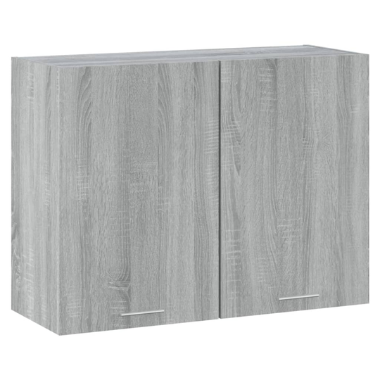 vidaXL Riippuva kaappi harmaa Sonoma 80x31x60 cm tekninen puu