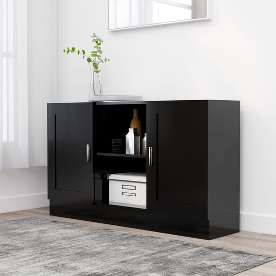 vidaXL Senkki musta 120x30,5x70 cm lastulevy