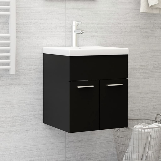 vidaXL Allaskaappi musta 41x38,5x46 cm lastulevy