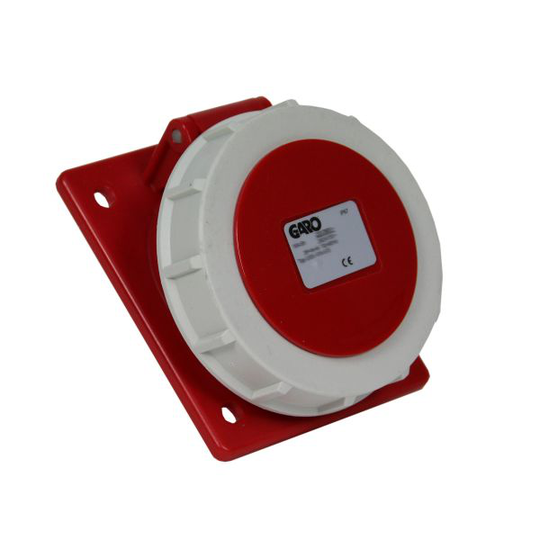 Garo UISV 332-6 S Paneelin ulostulo IP67, 4-napainen, 32A, viisto Punainen, 6 h
