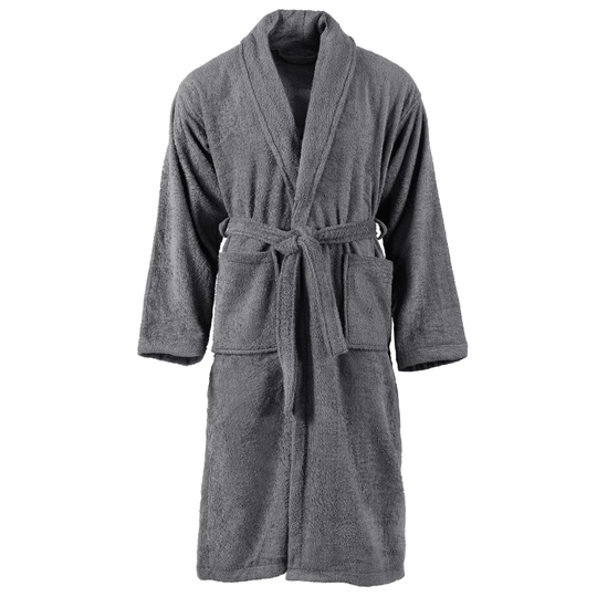 vidaXL Unisex froteekylpytalkki 100 % puuvilla antrasiitti XL