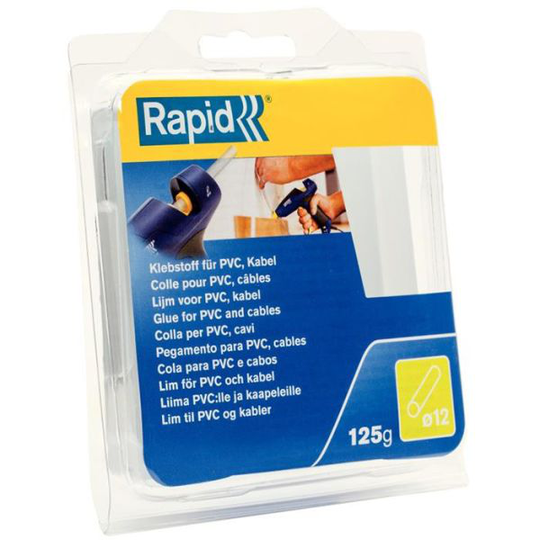 Rapid 40107358 Liimapuikot PVC/kaapeli, 125 g, Ø12x94 mm