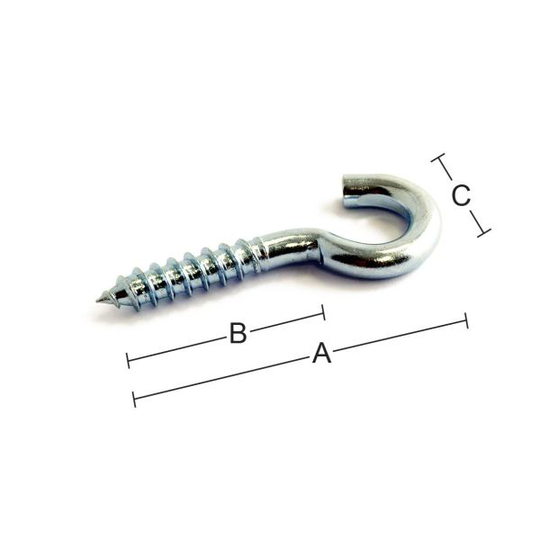 Habo 700187 Lampun koukku 23 Z 50 mm, 100 kpl