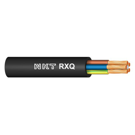 NKT TFX420113-0 Maadoituskaapeli RXQ, 0,6/1KV 3G1,5 mm², 1 m katkaistu