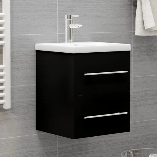 vidaXL Allaskaappi musta 41x38,5x48 cm lastulevy