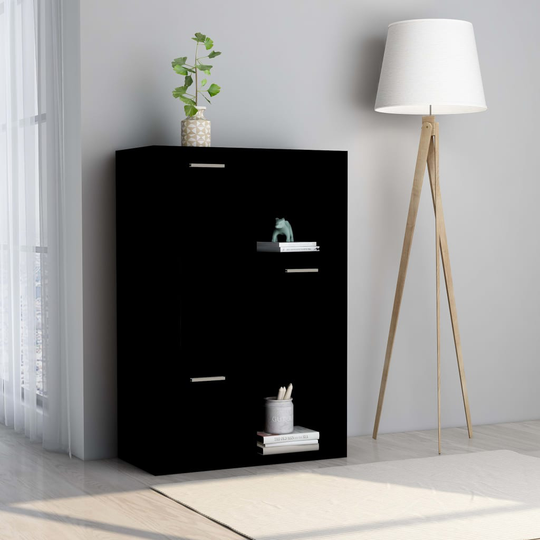 vidaXL Säilytyskaappi musta 60x29,5x90 cm lastulevy