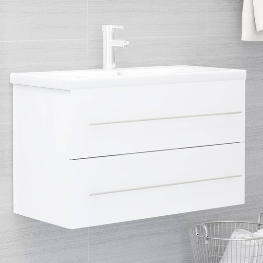 vidaXL Allaskaappi valkoinen 80x38,5x48 cm lastulevy