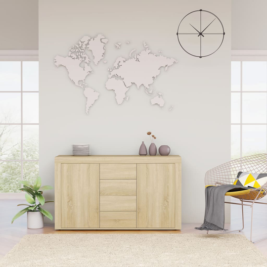 vidaXL Senkki Sonoma-tammi 120x36x69 cm lastulevy