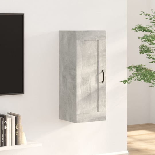 vidaXL Riippuva kaappi betoninharmaa 35x34x90 cm tekninen puu