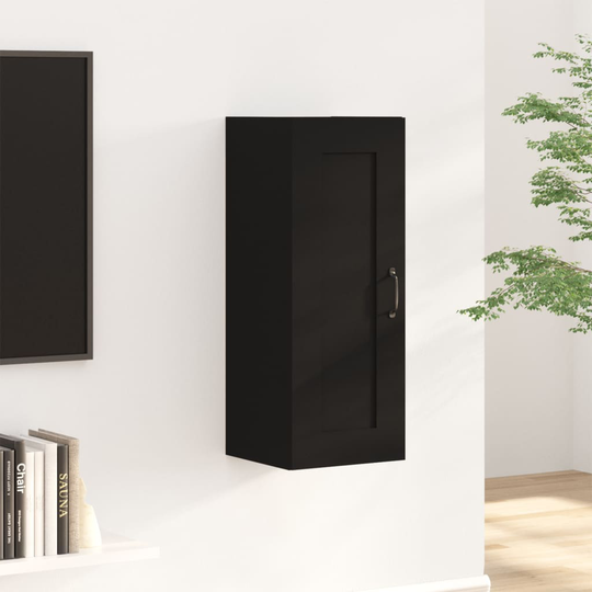 vidaXL Riippuva kaappi musta 35x34x90 cm tekninen puu