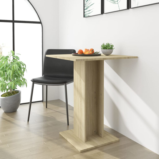 vidaXL Bistropöytä Sonoma-tammi 60x60x75 cm lastulevy