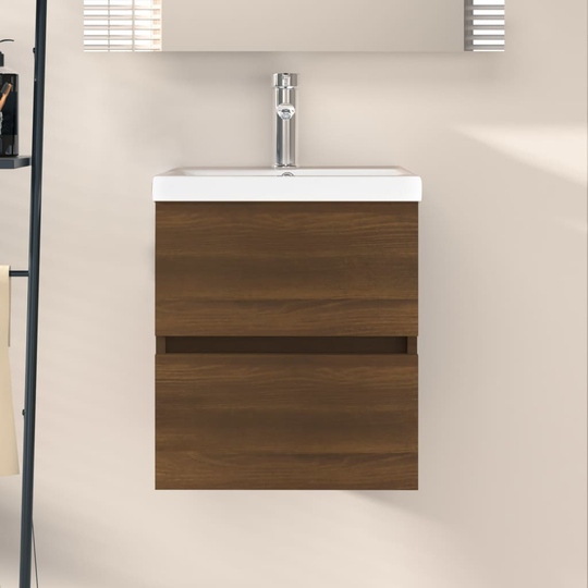 vidaXL Allaskaappi ruskea tammi 41x38,5x45 cm tekninen puu