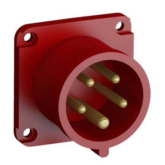 ABB 2CMA102330R1000 Paneelin sisääntulo pikaliitettävä, tärinänkestävä Suora, 5-napainen, 16 A, 56x56 mm