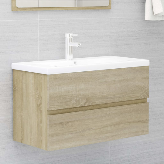 vidaXL Allaskaappi Sonoma-tammi 80x38,5x45 cm lastulevy