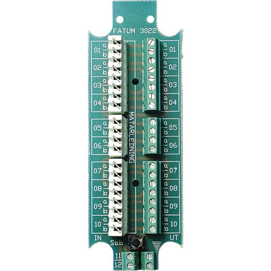Alarmtech 3022.02 Hälytyskytkentäkortti 10 paria, ilkivaltasuojattu kytkin Ura/ruuvi