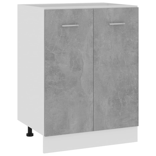 vidaXL Alakaappi betoninharmaa 60x46x81,5 cm lastulevy