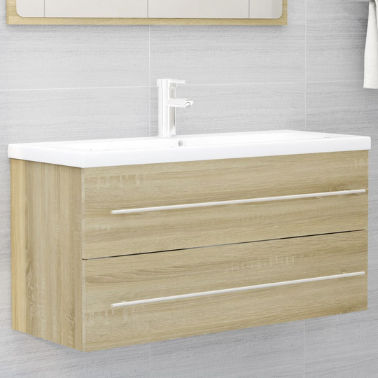 vidaXL Allaskaappi Sonoma-tammi 100x38,5x48 cm lastulevy